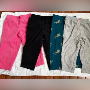 Carter’s Fleece Bottoms - 18M (3) + 2T (1)